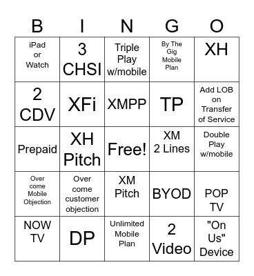 BINGO Card