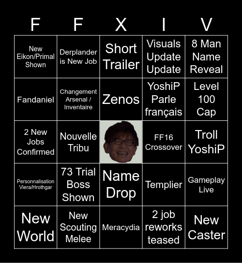Final Fantasy XIV FanFest Bingo Card