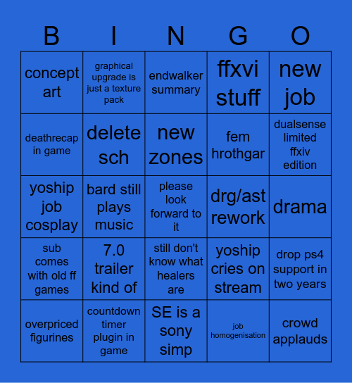 keynote/pll Bingo Card