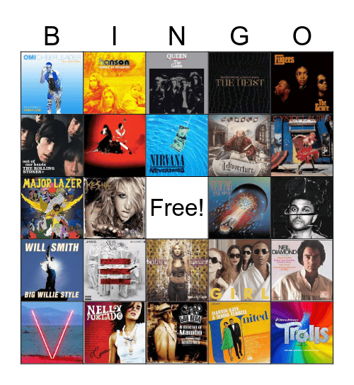 Team YO Music Bingo #2 Bingo Card