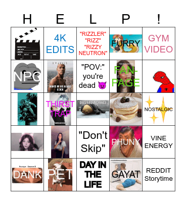 TikTok Bingo Card