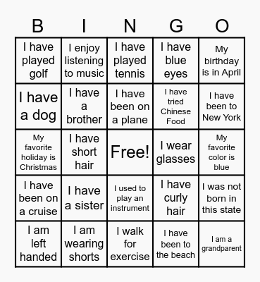 BRAIN GAMES Bingo Card