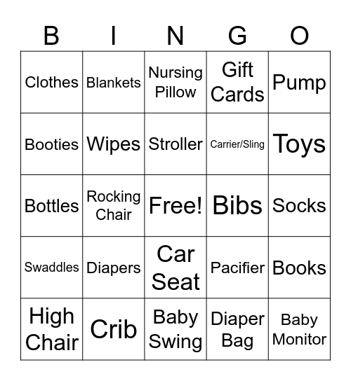 Mavrck/Later Baby Shower Bingo Card