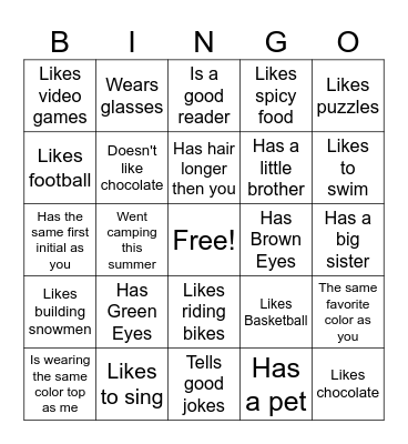 Friends Bingo! Bingo Card