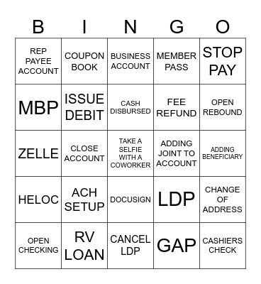 MSR Bingo Card