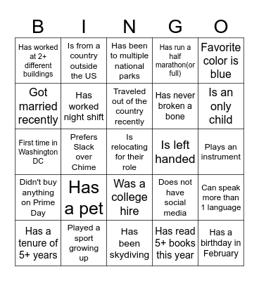 TRAILBLAZER BINGO! Bingo Card
