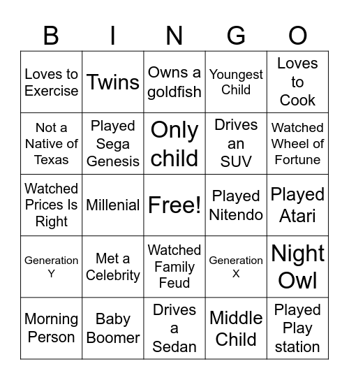 LPCA Game On! Bingo Card