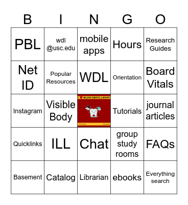 Library Bingo Card