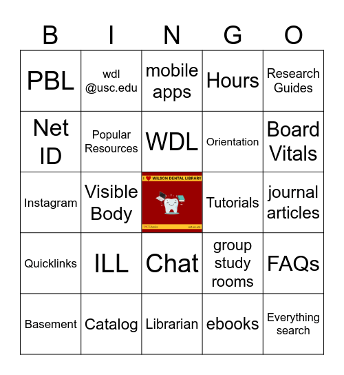 Library Bingo Card