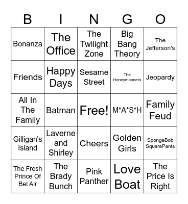 TV Bingo Card