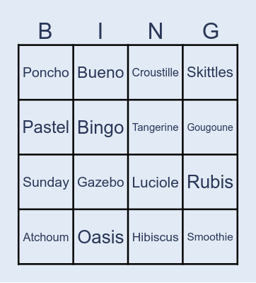 BINGO D'ANIMS!!! Bingo Card