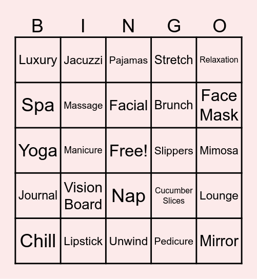 SELF CARE BINGO Card