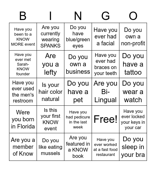 LEGENDS/GAME OVER ESCAPE ROOMS Bingo Card