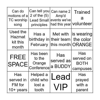 FIND SOMEONE WHO. . .  Bingo Card