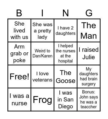 Bingo Card