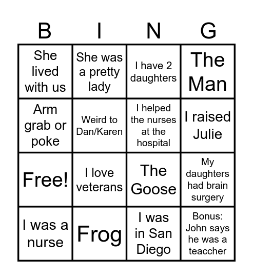 Bingo Card