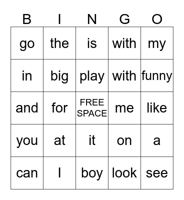 BINGO Card