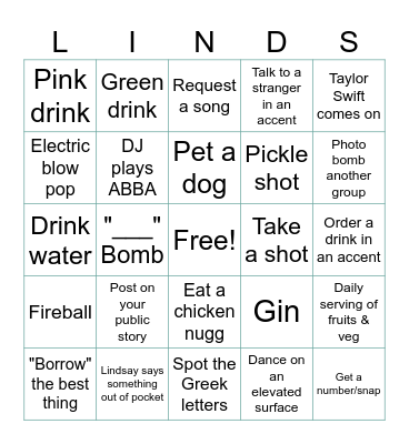 Birthday Bingo Card
