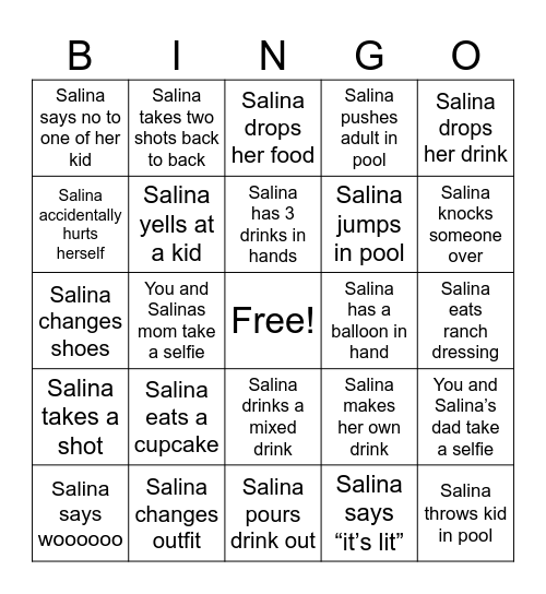 SALINA BINGO Card