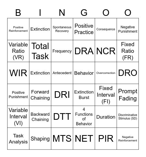 Westside Bingo Card