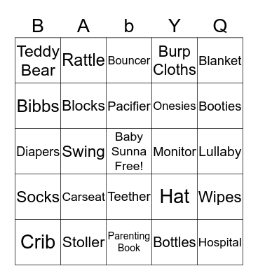 Waleed & Leah's Bingo Card