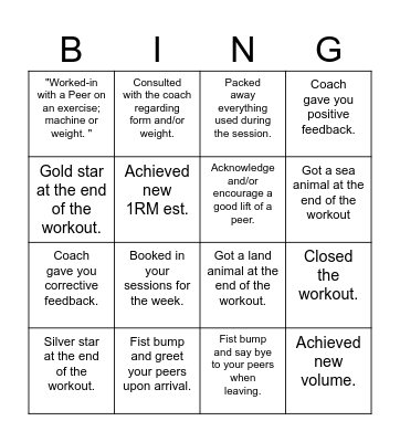 knowSTRENGTH Bingo Card