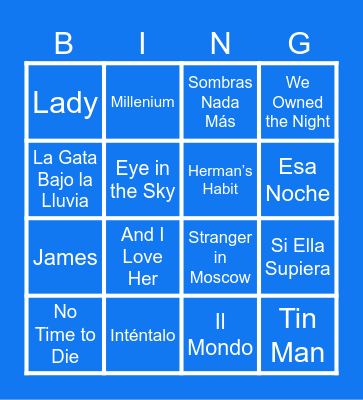 La Buena de Isabela Bingo Card
