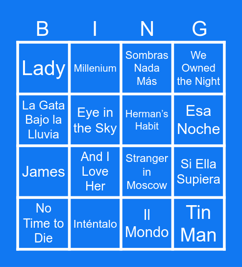 La Buena de Isabela Bingo Card