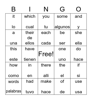 Seuss Bingo Card