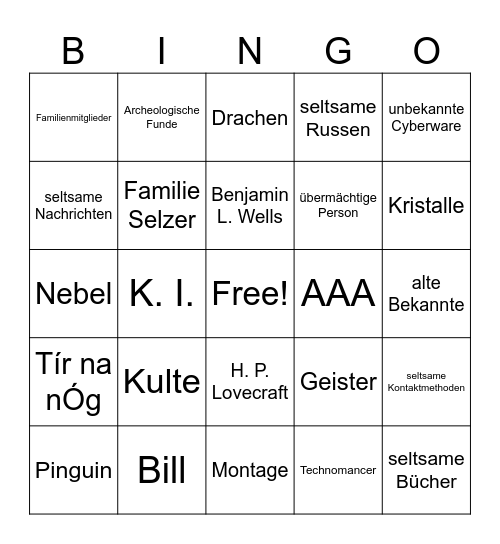 Chr0m!€'s Bullshit Bingo Card