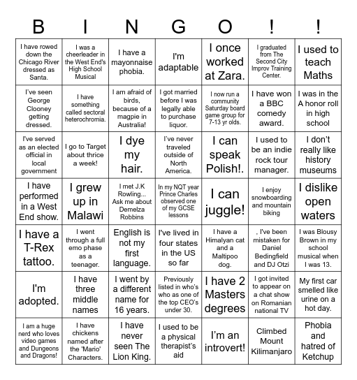 Staff Bingo 2023 Bingo Card