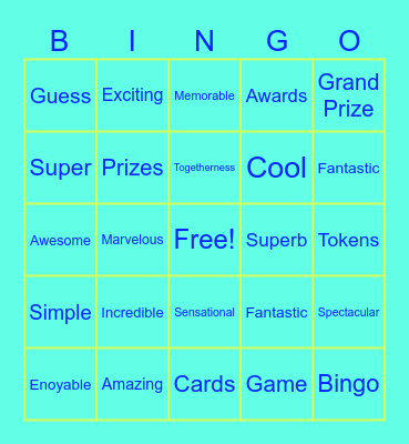 Family Fun! Bingo Card