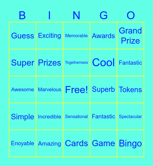 Family Fun! Bingo Card