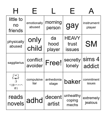 helea's bingo! Bingo Card