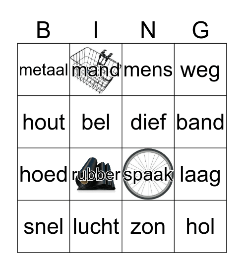 fiets Bingo Card