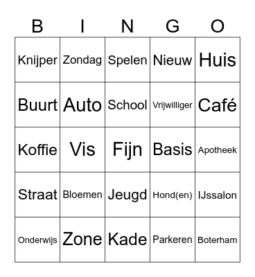 Taalbingo Kralingen/Crooswijk Bingo Card