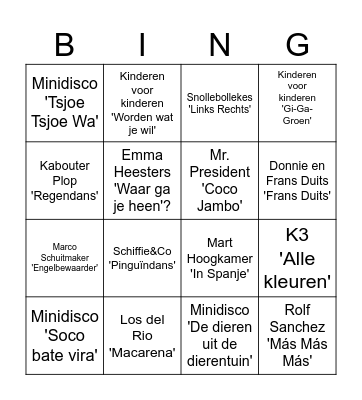 Summer Bingo Card