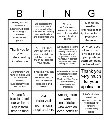 German HRs Bingo Card