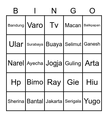 Bingo Card