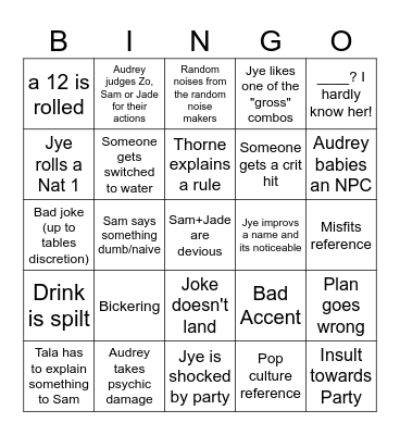 #4 Bingo Card