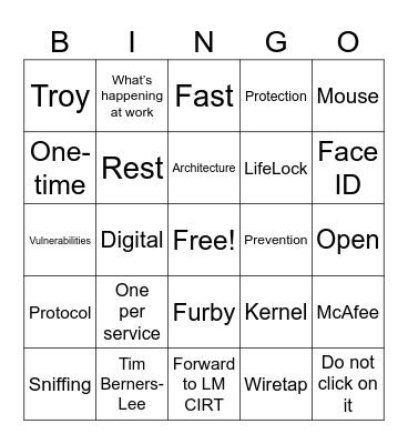 CSAM 2023 Cyber Trivia Bingo Card