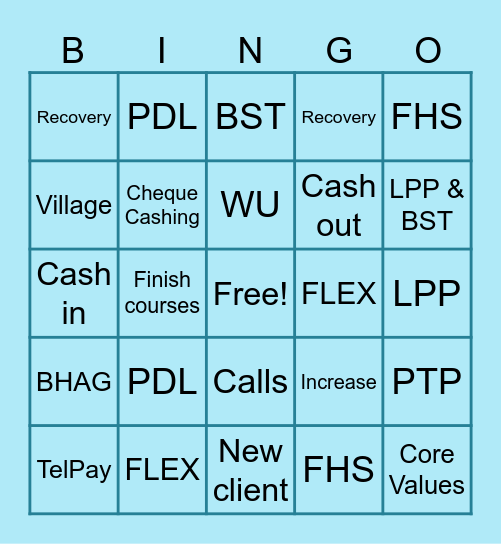 Cashco Bingo Card