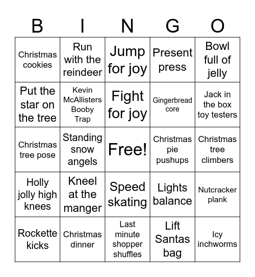 Christmas in July BINGO Card