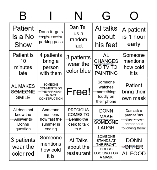 Pulmonary From Desk 08/01 Bingo Card