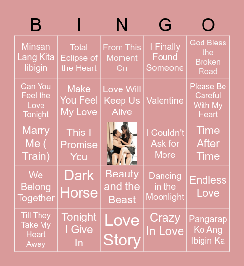 # Tam&Hya Karaoke Bingo Card