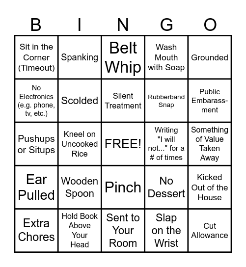 NO PAIN, NO GAIN Bingo Card