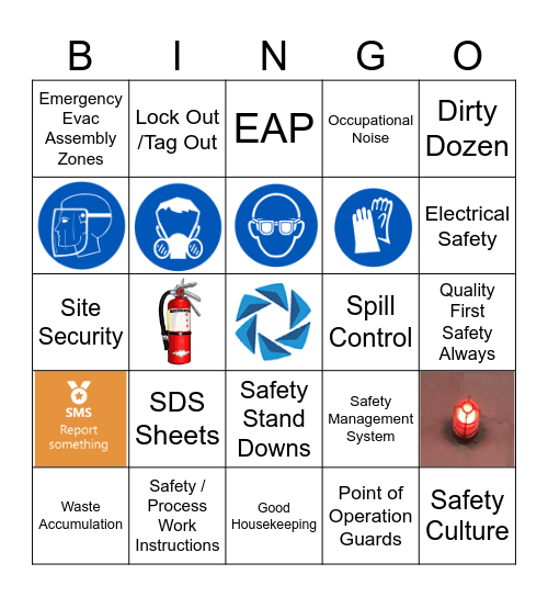 Safety Bingo Card