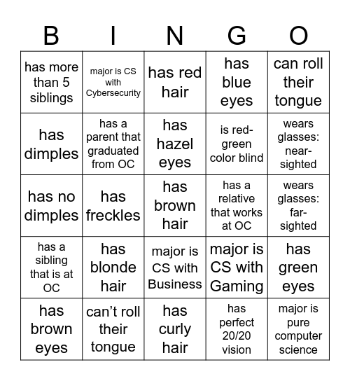 Find Someone Who . . . Bingo Card