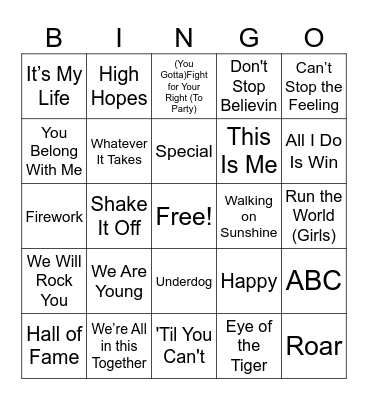 Back to School Singo Bingo Card