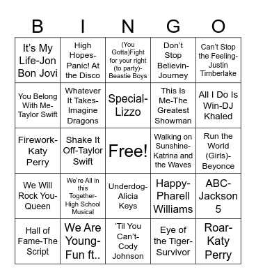 Back to School Singo Bingo Card